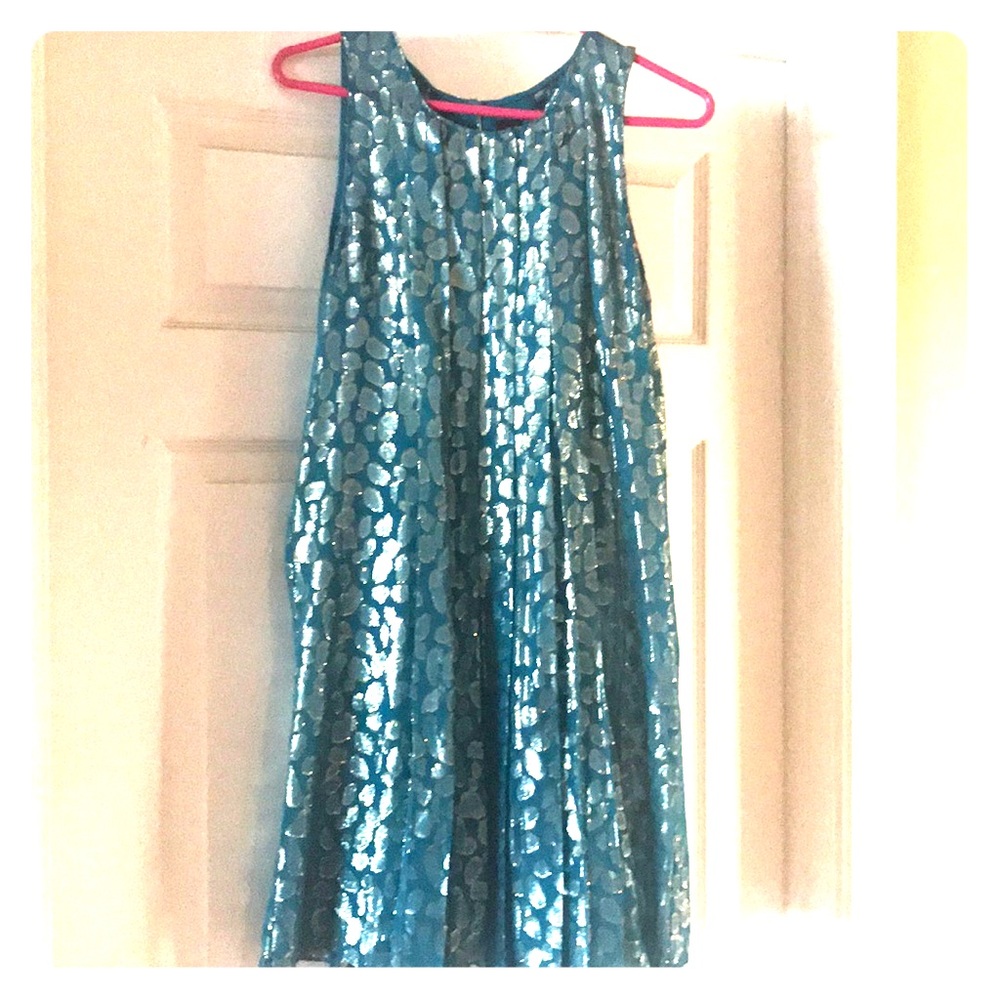 Metallic Leopard Party Dress
